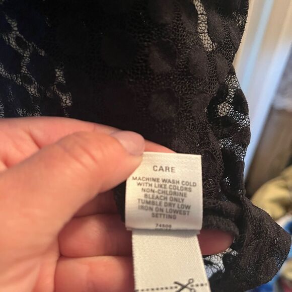 NWT MADEWELL hi line sheer black tank shell size Large - Picture 5 of 7